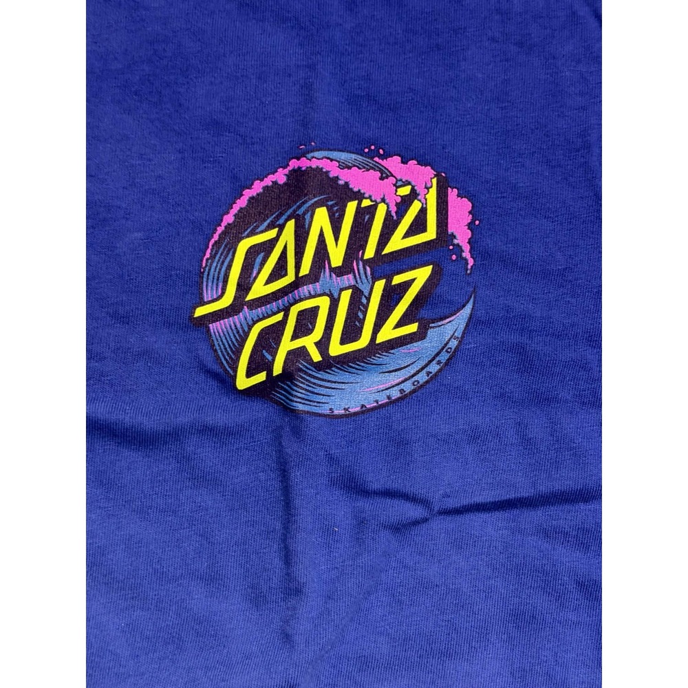Santa Cruz Ombre Gradient Graphic T-Shirt Medium Mens Blue